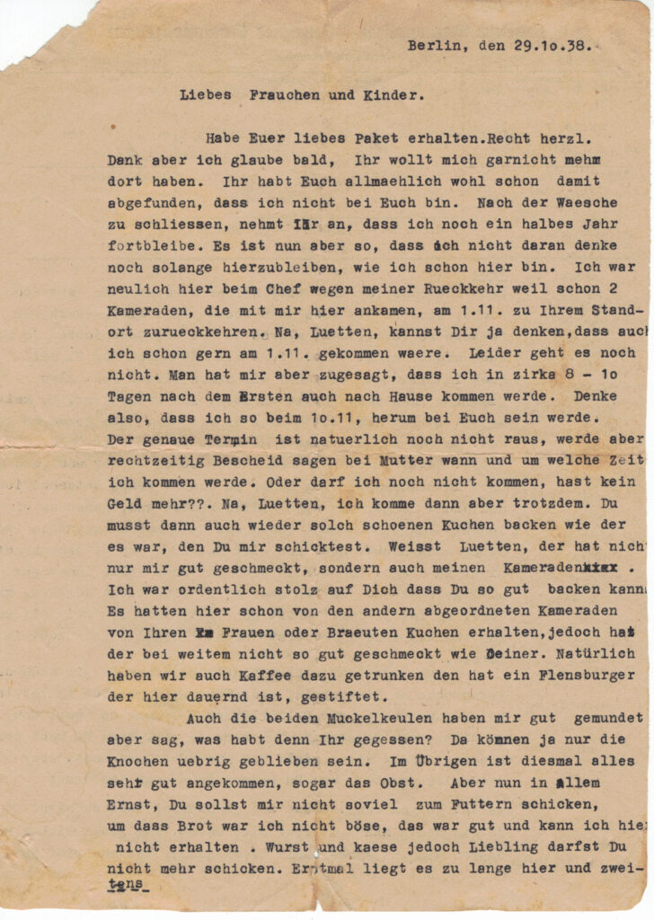 Brief aus Berlin 1