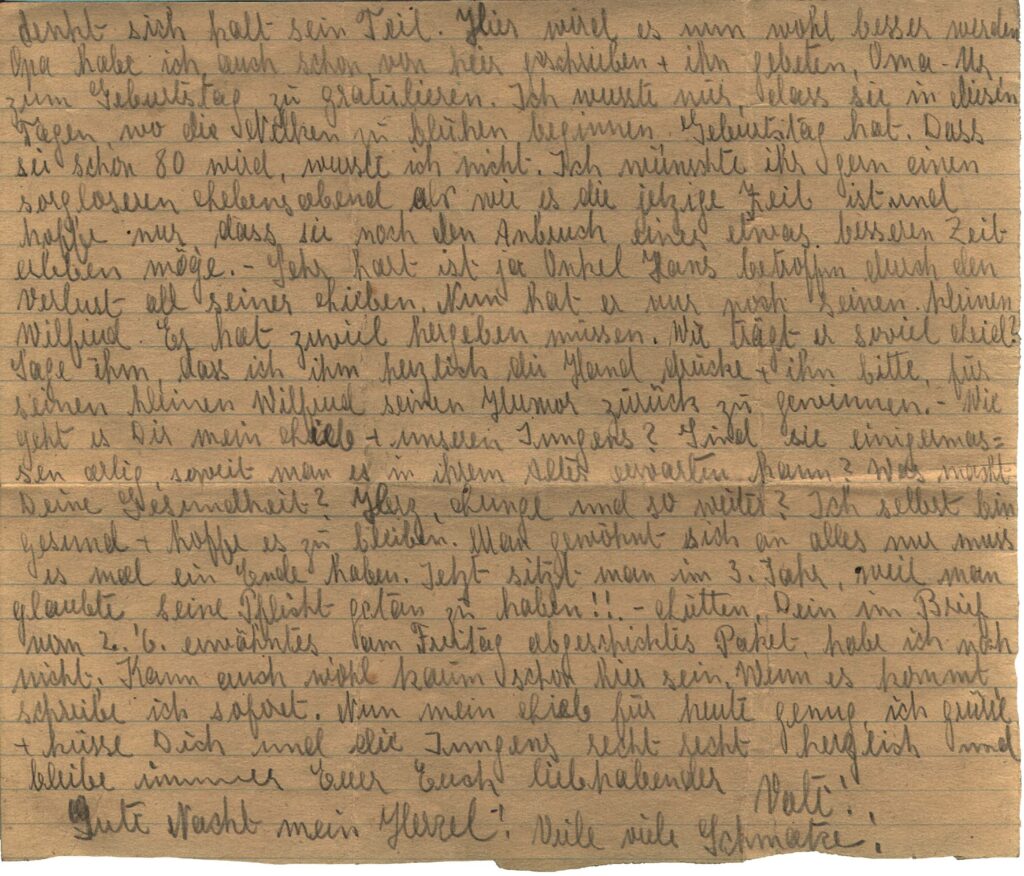Originalbrief von Willi vom 2.6. / 2